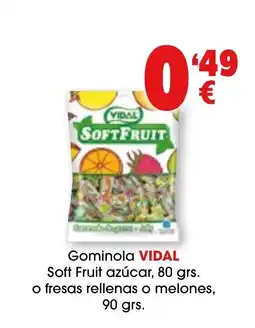 TOP Cash & Carry VIDAL Gominola Soft Fruit azúcar o fresas rellenas o melones oferta