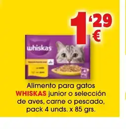 TOP Cash & Carry WHISKAS Alimento para gatos junior o selección de aves, carne o pescado oferta