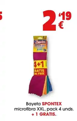 TOP Cash & Carry SPONTEX Bayeta microfibra XXL, pack 4 unds. oferta