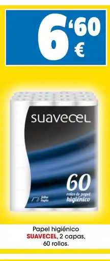 TOP Cash & Carry SUAVECEL Papel higiénico, 2 capas, 60 rollos. oferta