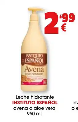 TOP Cash & Carry INSTITUTO ESPAÑOL Leche hidratante avena o aloe vera oferta