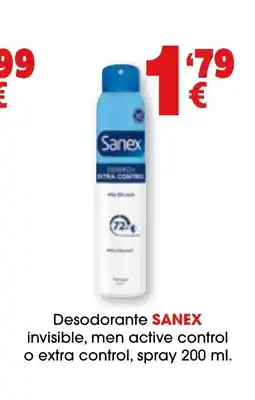 TOP Cash & Carry SANEX Desodorante invisible, men active control o extra control, spray oferta