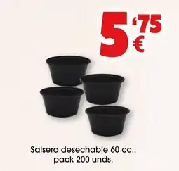 TOP Cash & Carry Salsero desechable 60 cc., pack 200 unds. oferta