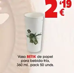 TOP Cash & Carry BETIK Vaso de papel para bebida fría oferta