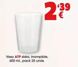 TOP Cash & Carry ATP Vaso sidra, irrompible oferta