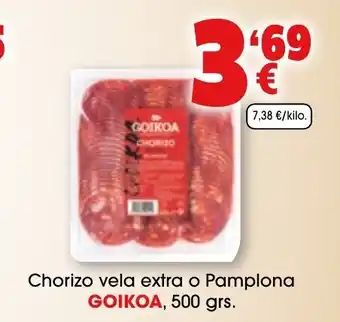 TOP Cash & Carry GOIKOA Chorizo vela extra o Pamplona oferta