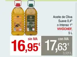 mycash profesional VIVÓCHEF Aceite de Oliva Suave 0,4° o Intenso 1º oferta