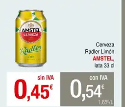 mycash profesional AMSTEL Cerveza Radler Limón oferta