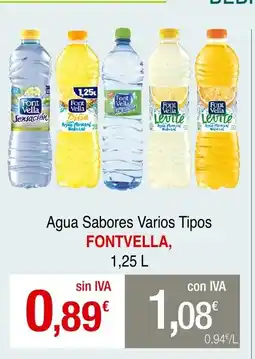 mycash profesional FONTVELLA Agua Sabores Varios Tipos oferta