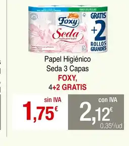 mycash profesional FOXY Papel Higiénico Seda 3 Capas oferta