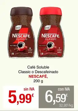 mycash profesional NESCAFÉ Café Soluble Classic o Descafeinado oferta