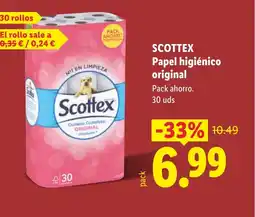 Lidl SCOTTEX Papel higiénico original oferta