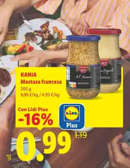 Lidl KANIA Mostaza francesa oferta