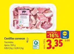 Lidl Costillas carnosas oferta