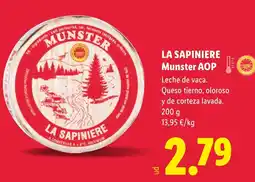 Lidl LA SAPINIERE Munster AOP oferta