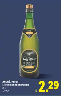 Lidl ANDRÉ JALBERT Sidra dulce de Normandía oferta