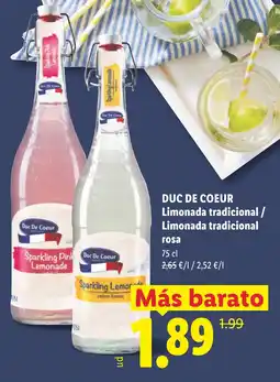 Lidl DUC DE COEUR Limonada tradicional/ Limonada tradicional oferta