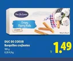 Lidl DUC DE COEUR Barquillos crujientes oferta