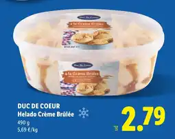 Lidl DUC DE COEUR Helado Crème Brûlée oferta