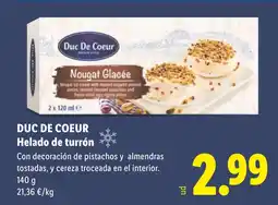 Lidl DUC DE COEUR Helado de turrón oferta