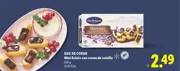 Lidl DUC DE COEUR Mini Eclairs con crema de vainilla oferta