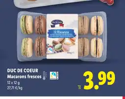 Lidl DUC DE COEUR Macarons frescos oferta