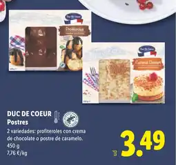 Lidl DUC DE COEUR Postres oferta