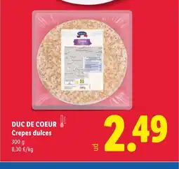 Lidl DUC DE COEUR Crepes dulces oferta