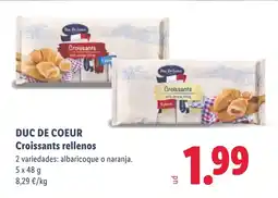 Lidl DUC DE COEUR Croissants rellenos oferta