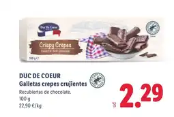 Lidl DUC DE COEUR Galletas crepes crujientes oferta