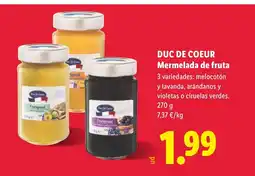 Lidl DUC DE COEUR Mermelada de fruta oferta