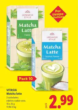 Lidl VITASIA Matcha latte oferta