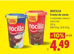 Lidl NOCILLA Crema de cacao oferta