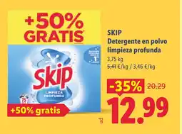Lidl SKIP Detergente en polvo limpieza profunda oferta