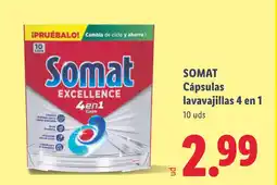 Lidl SOMAT Cápsulas lavavajillas 4 en 1 oferta