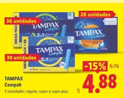 Lidl TAMPAX Compak oferta
