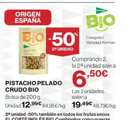 Supercor Pistacho pelado crudo bio oferta