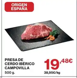 Supercor Presa de cerdo ibérico campovilla oferta