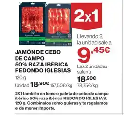 Supercor Jamón de cebo de campo 50% raza ibérica redondo iglesias oferta