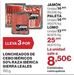 Supercor Loncheados de cebo ibéricos 50% raza ibérica sierra leales oferta