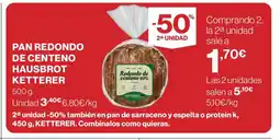 Supercor Pan redondo de centeno hausbrot ketterer oferta