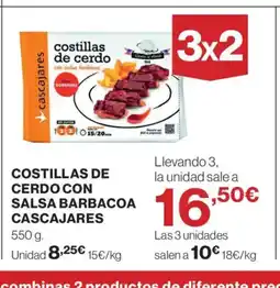 Supercor Costillas de cerdo con salsa barbacoa cascajares oferta