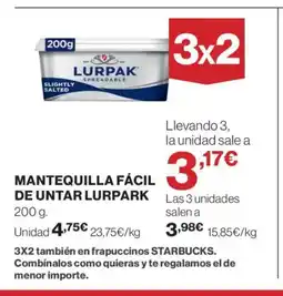 Supercor LURPARK Mantequilla fácil de untar oferta