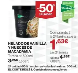 Supercor Helado de vainilla y nueces de macadamia oferta
