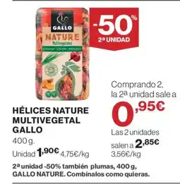 Supercor GALLO Hélices nature multivegetales oferta