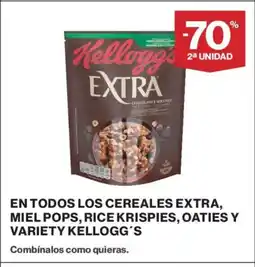Supercor KELLOGG'S En todos los cereales extra, miel pops, rice krispies, oaties y variety oferta
