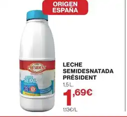 Supercor PRÉSIDENT Leche semidesnatada oferta