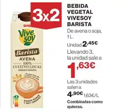 Supercor Bebida vegetal vivesoy barista oferta