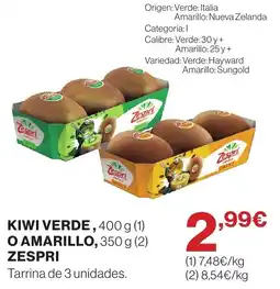 Supercor Kiwi verde o amarillo oferta