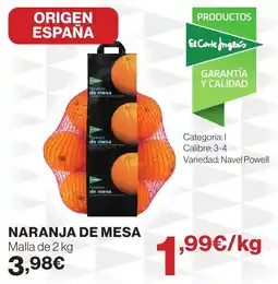 Supercor Naranja de mesa oferta